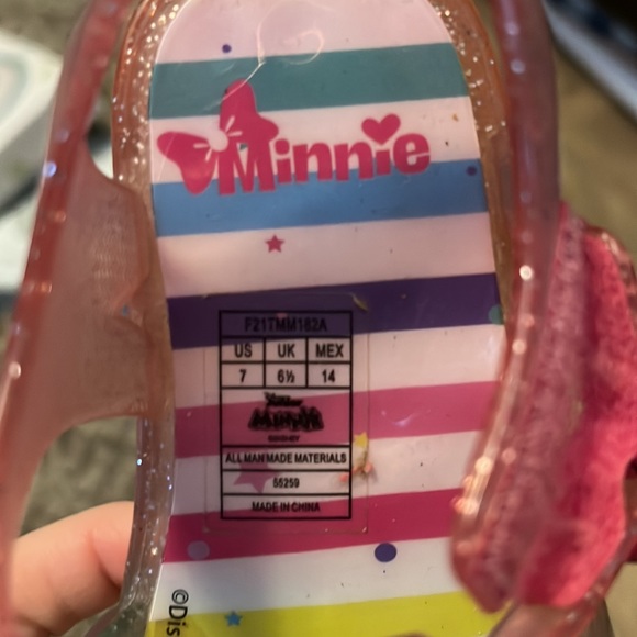Minnie jelly shoes size 7 - Picture 3 of 4